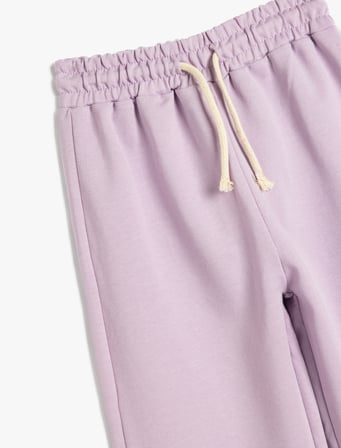 Basic Eşofman Altı Pamuklu Beli Lastikli