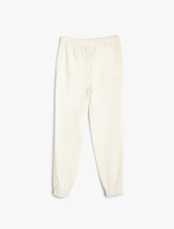 Basic Jogger Eşofman Altı Beli Bağlamalı Dokulu Pamuklu 