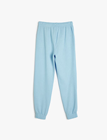 Basic Jogger Eşofman Altı Beli Bağlamalı Dokulu Pamuklu 