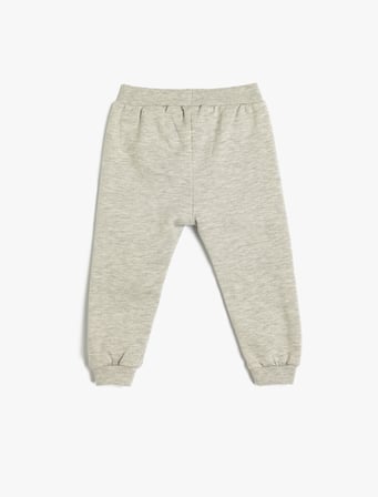 Basic Jogger Eşofman Altı Beli Lastikli Dokulu Pamuklu