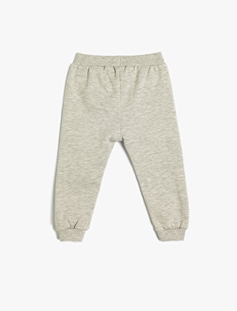 Basic Jogger Eşofman Altı Beli Lastikli Dokulu Pamuklu