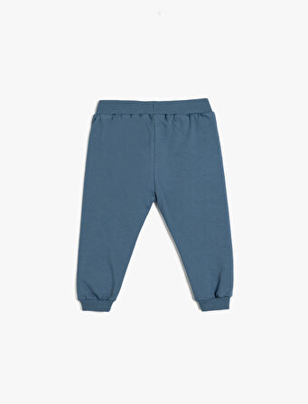 Basic Jogger Eşofman Altı Beli Lastikli Dokulu Pamuklu