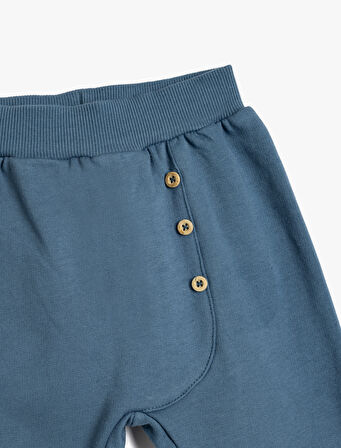 Basic Jogger Eşofman Altı Beli Lastikli Dokulu Pamuklu