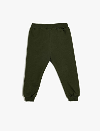 Basic Jogger Eşofman Altı Beli Lastikli Dokulu Pamuklu