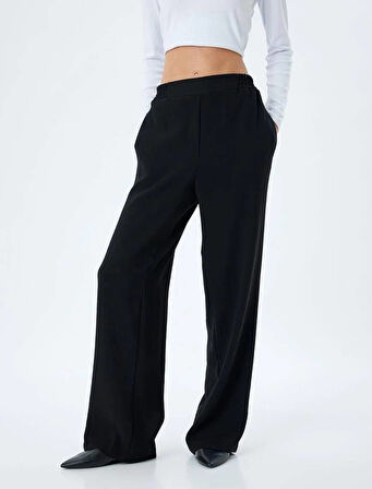 5WAK40015EW Koton Kadın Eşofman Alt SİYAH