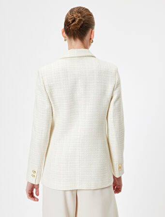 Tüvit Blazer Ceket Kruvaze Slim Fit 