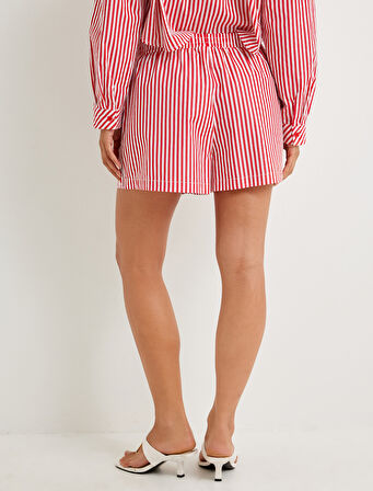 Mini Boxer Şort Cepli Beli Lastikli Pamuklu