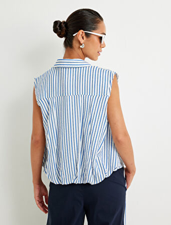 Kolsuz Gömlek Cep Detaylı Viskon Kumaş 