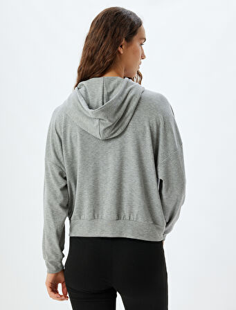 Kapüşonlu Pijama Üstü Uzun Kollu 