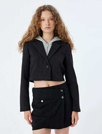 Mini Şort Etek Çıtçıt Düğme Detaylı Cepli Slim Fit