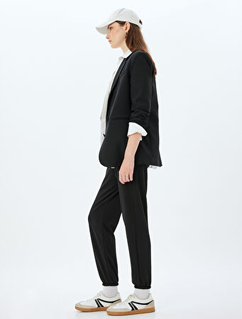 Jogger Eşofman Altı Krep Scuba Kumaş Cepli 