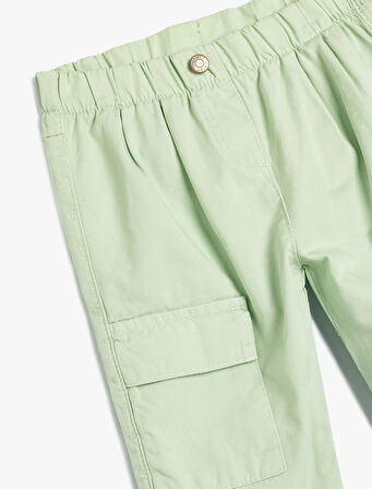 Paraşüt Pantolon Beli Lastikli Cepli Pamuklu