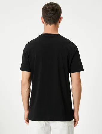 Basic Tişört Kısa Kollu Bisiklet Yaka Regular Fit Pamuklu