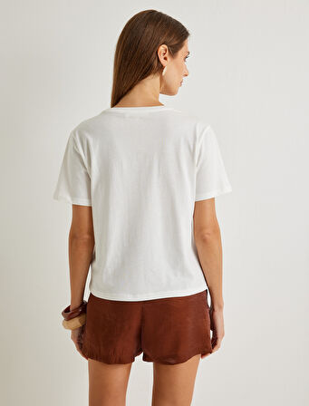 Koton X Şahika Ercümen - Baskılı Tişört Kısa Kollu Yuvarlak Yaka Pamuklu