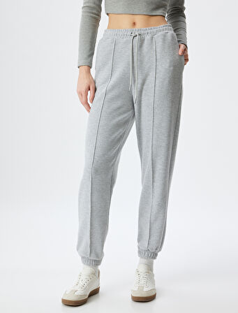 Beli Bağlamalı Cep Detaylı Nervürlü Jogger Pantolon