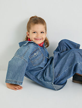 Kot Gömlek Çıtçıt Düğmeli Kapaklı Cep Detaylı Pamuklu