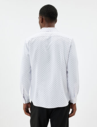 Slim Fit Gömlek Uzun Kollu Pamuk Karışımlı