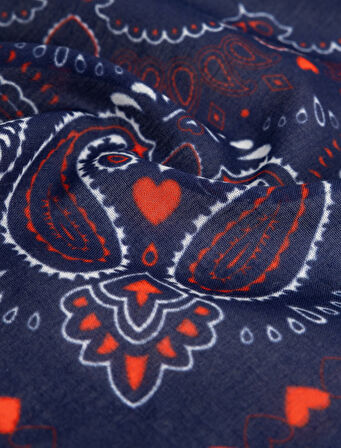 Kare Fular Etnik Desenli