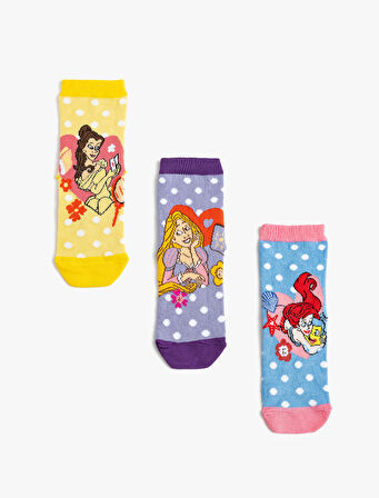 3'lü Disney Prenses Çorap Lisanslı