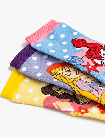 3'lü Disney Prenses Çorap Lisanslı