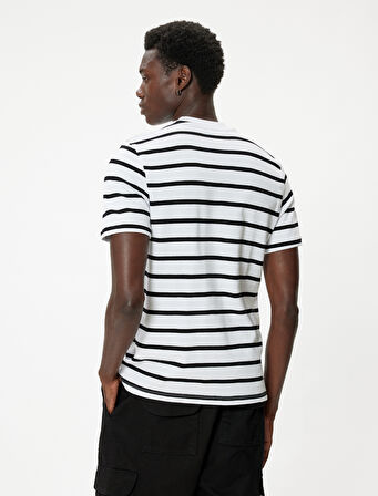 Basic Tişört Bisiklet Yaka Kısa Kollu Pamuklu