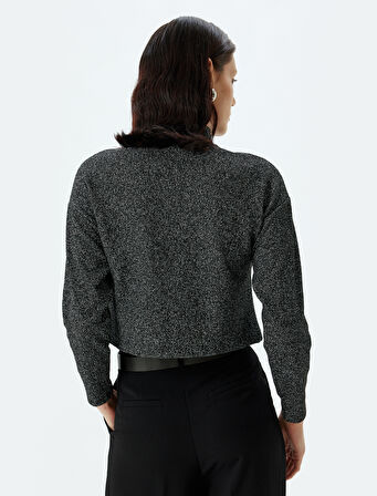 Dik Yaka Uzun Kollu Triko Kazak