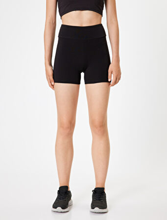 Spor Kısa Biker Tayt Yüksek Bel Slim Fit