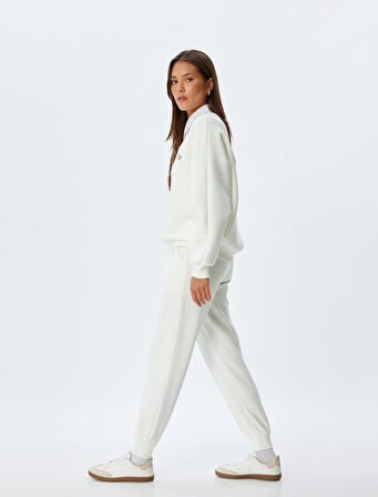 Jogger Eşofman Altı Nervürlü Cepli Modal Kumaş