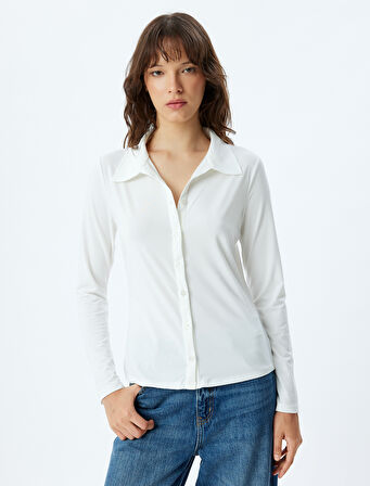 Slim Fit Basic Gömlek Uzun Kollu 