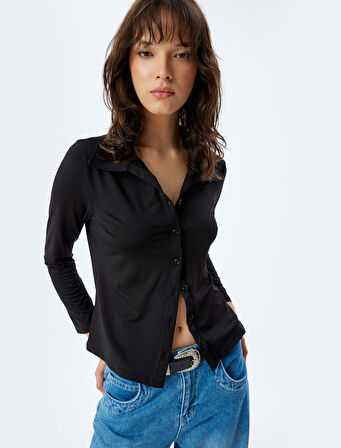 Slim Fit Basic Gömlek Uzun Kollu 