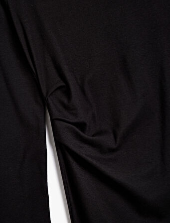 Asimetrik Tek Omuz Mini Elbise Uzun Kollu Slim Fit