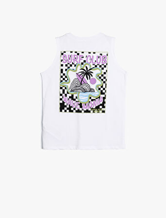 Atlet Kolsuz Bisiklet Yaka Palmiye Baskılı