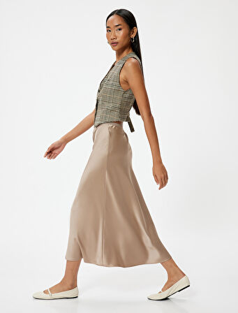 Midi Boy Saten Etek A Kesim