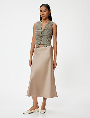 Midi Boy Saten Etek A Kesim