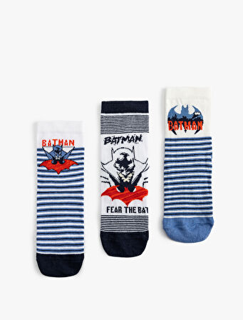 3'lü Batman Baskılı Çorap Seti Lisanslı