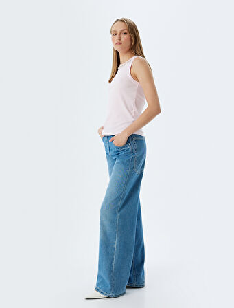 Taşlı Atlet Yuvarlak Yaka Ribanalı Slim Fit 