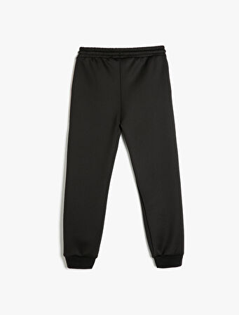 Jogger Eşofman Altı Cep Detaylı Renk Bloklu Beli Bağlamalı