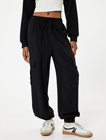 Kargo Jogger Pantolon Beli Bağcıklı Cep Detaylı