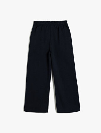 Bol Paça Eşofman Altı Beli Lastikli Renk Bloklu