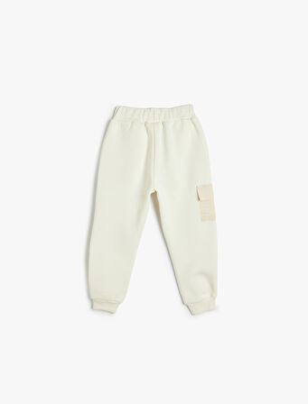 Şardonlu Renk Bloklu Cep Detaylı Jogger Eşofman Altı