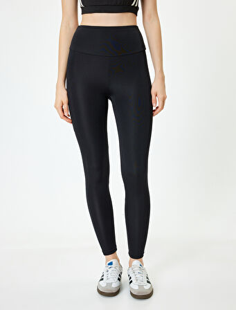 Basic Spor Tayt Yüksek Bel Dar Kalıp Cep Detaylı