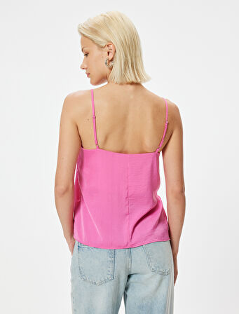 Saten Atlet İnce Askılı Bol Kalıp Aerobin Kumaş 