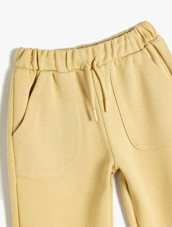 Basic Jogger Eşofman Altı Beli Bağlamalı Cep Detaylı Pamuklu