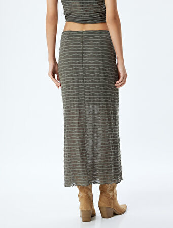 Uzun Kalem Etek Çizgili Astarlı Standart Bel