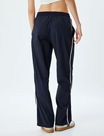 Paraşüt Pantolon Beli Bağcıklı Cep Detaylı Biyeli