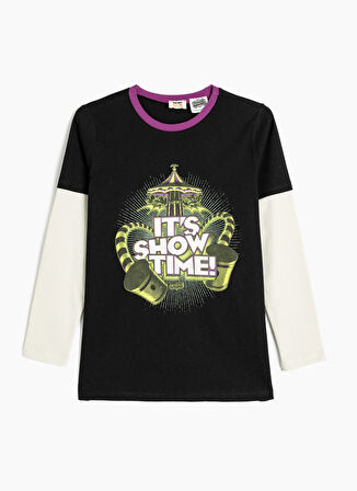 Koton Baskılı Siyah Erkek Çocuk  T-Shirt 5WKB10339TK