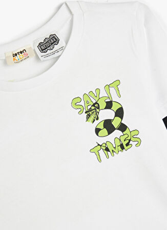 Koton Baskılı Beyaz Erkek Çocuk  T-Shirt 5WKB10340TK