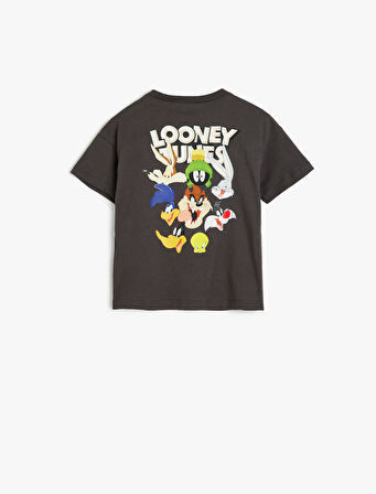 Tişört Lisanslı Looney Tunes Baskılı Kısa Kollu Pamuklu