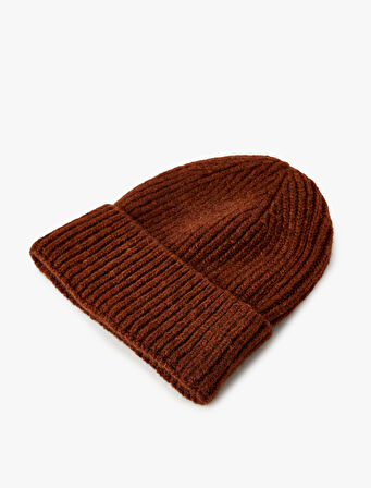 Lastikli Örgü Bere Kenarları Katlı