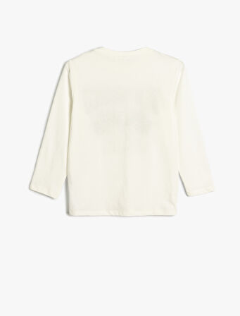 Yarış Temalı Baskılı Uzun Kollu Tişört